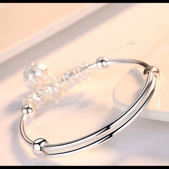 Silver Bell Charm Bracelet Adjustable - Picture 5 of 6